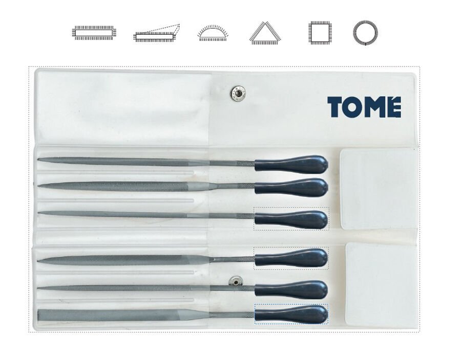 140mm TOME SAATÇİ EĞE TAKIMI SAPLI 12 PARÇA